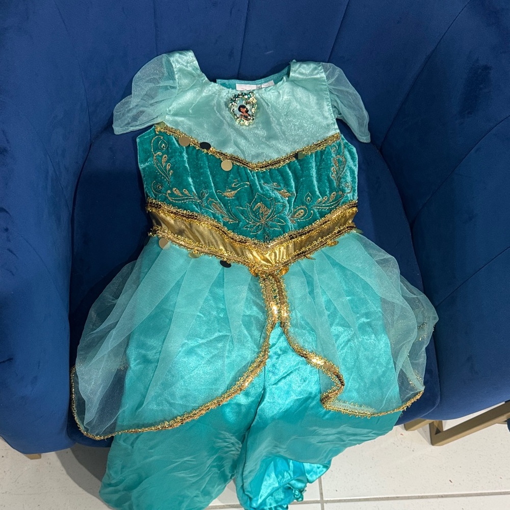 Disney Princess Jasmine Dress in Aqua and Gold